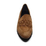 Clair de Lune mocassin cognac suède ME629